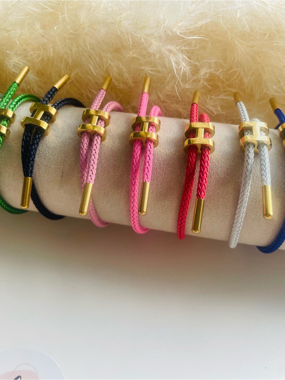 Resin Rope Style Brac | Bracelet Effet Corde Résine H Acier Inoxydable Ajustable